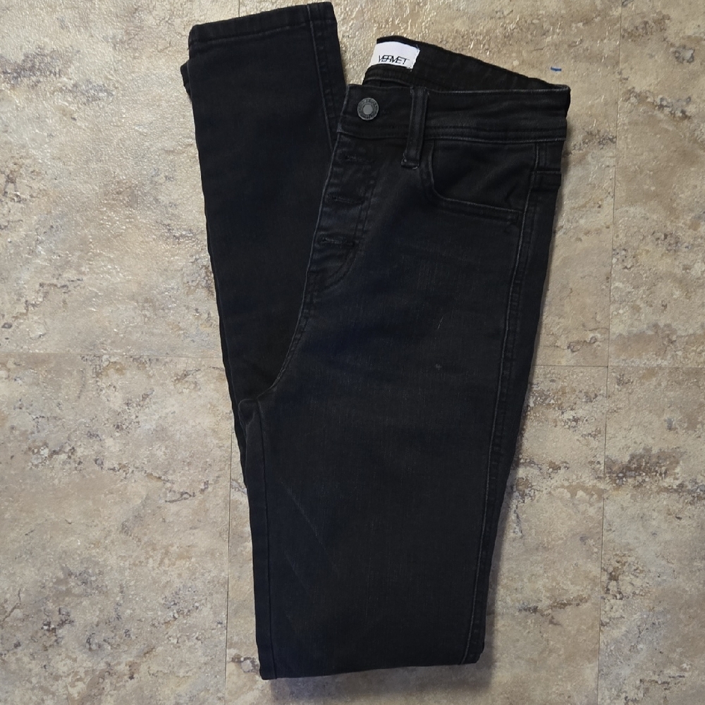 Vervet Black Skinny Button Fly Jeans